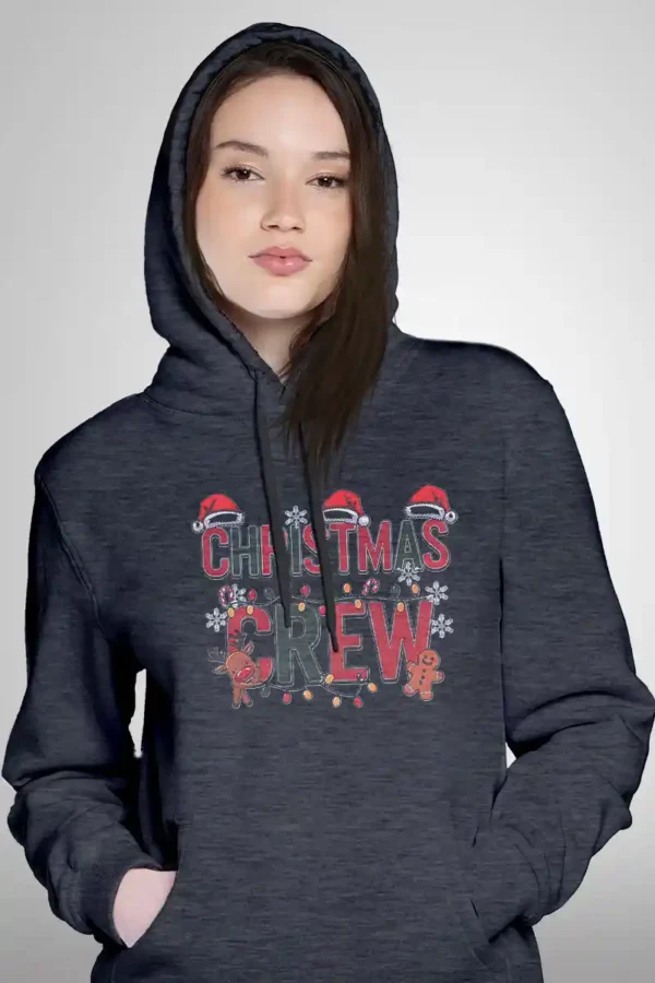 CRCW-HDI-DGY_2 Christmas Crew Sweatshirt | 300 GSM Premium Hoodie