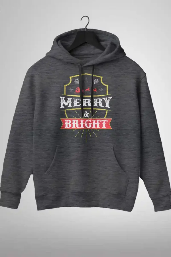 MNBR-HDI-DGY_1 Merry n Bright Hoodie Unisex | 300 GSM Premium Fabric