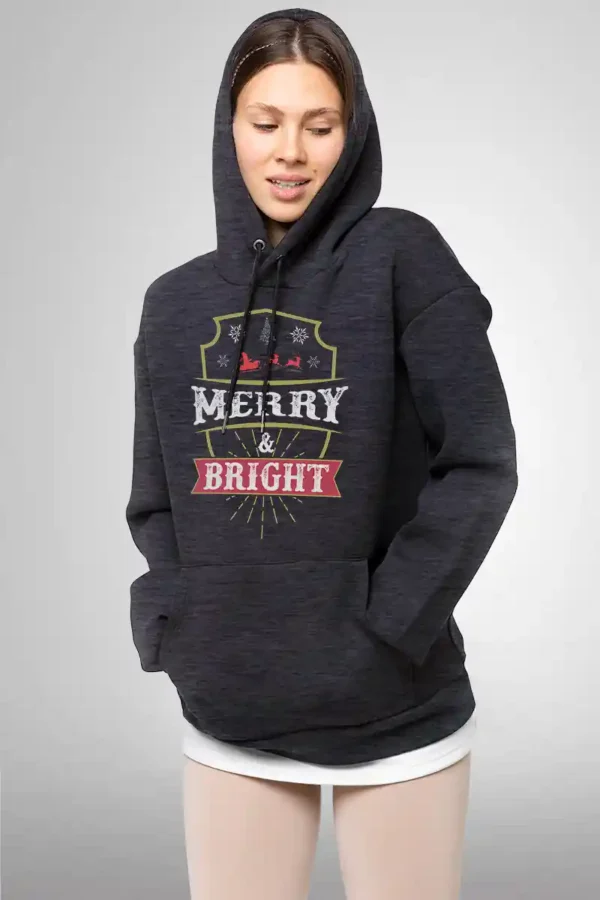 MNBR-HDI-DGY_2 Merry n Bright Hoodie Unisex | 300 GSM Premium Fabric