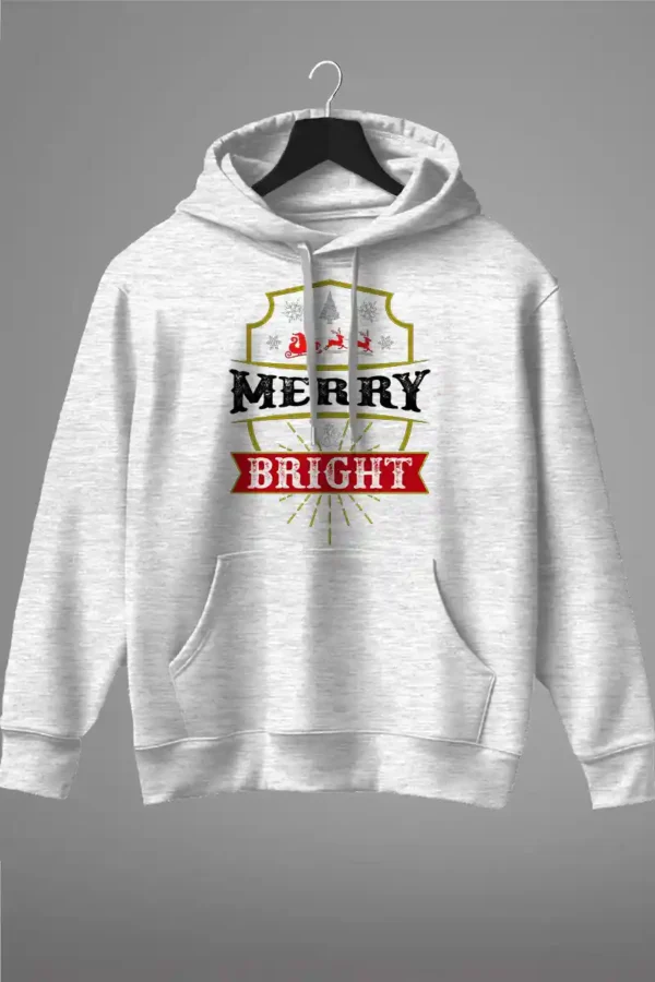 MNBR-HDI-LGY_1 Merry n Bright Hoodie Unisex | 300 GSM Premium Fabric