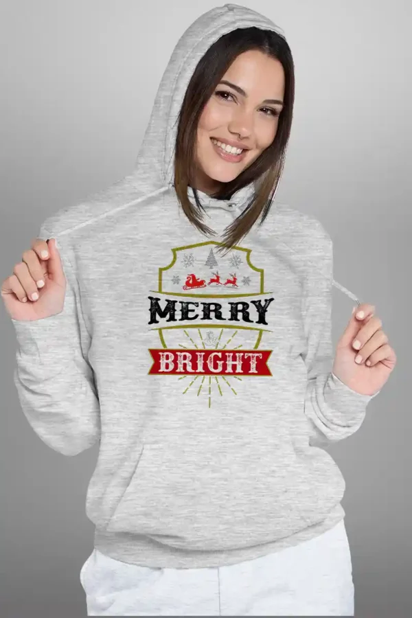 MNBR-HDI-LGY_3 Merry n Bright Hoodie Unisex | 300 GSM Premium Fabric