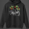 MRCS-HDI-BLK_1 Merry Christmas Hoodie | 300 GSM Fleece Festive Wear