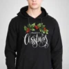 MRCS-HDI-BLK_3 Merry Christmas Hoodie | 300 GSM Fleece Festive Wear