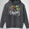 MRCS-HDI-DGY_1 Merry Christmas Hoodie | 300 GSM Fleece Festive Wear