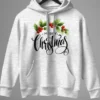 MRCS-HDI-LGY_1 Merry Christmas Hoodie | 300 GSM Fleece Festive Wear
