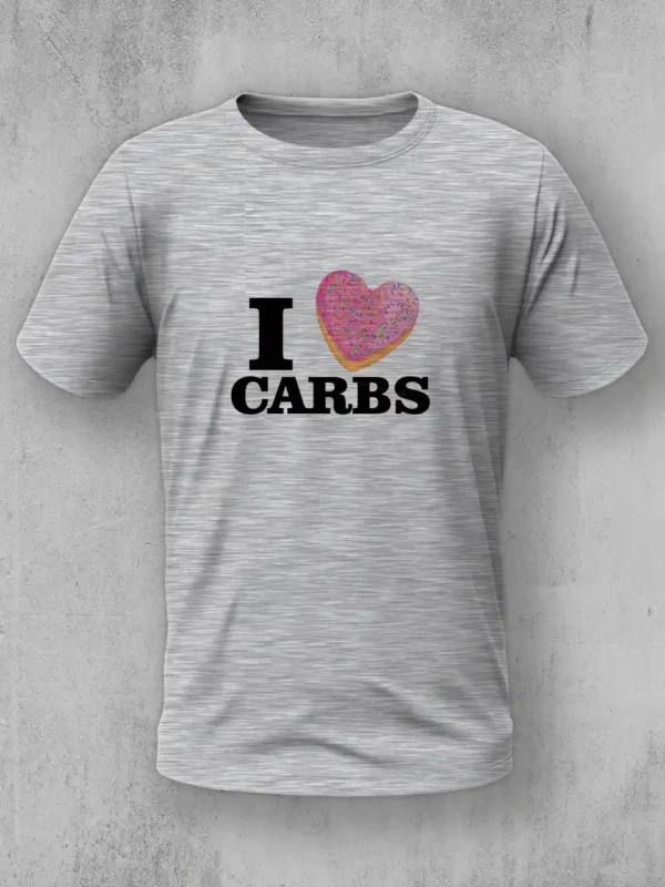 I Luv Carbs T-Shirt Unisex | 180 GSM Cotton Crew Neck