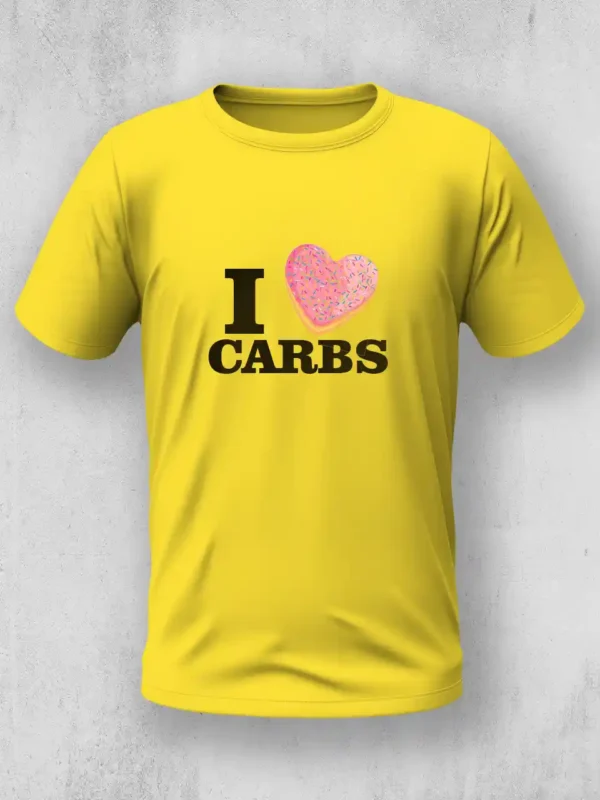 I Luv Carbs T-Shirt Unisex | 180 GSM Cotton Crew Neck