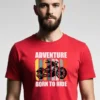 Born for Adventure 100% Cotton T-Shirt | 180 GSM Crew Neck Graphic Tee