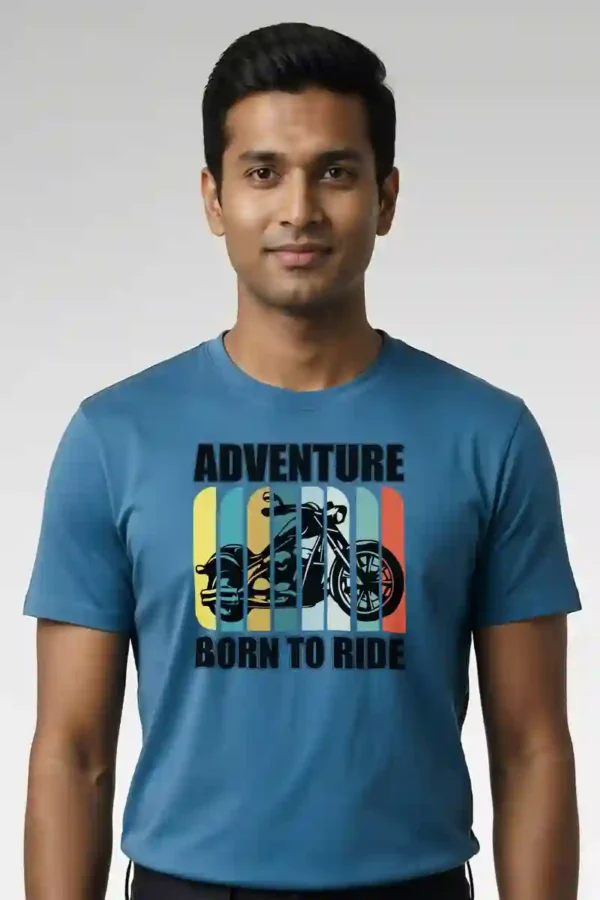 Born for Adventure 100% Cotton T-Shirt | 180 GSM Crew Neck Graphic Tee