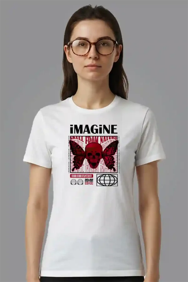 Imagine T-Shirt Unisex | 180 GSM Pure Cotton Crew Neck
