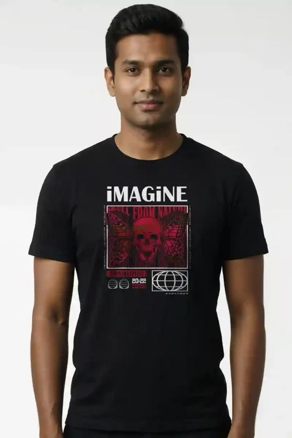 Imagine T-Shirt Unisex | 180 GSM Pure Cotton Crew Neck