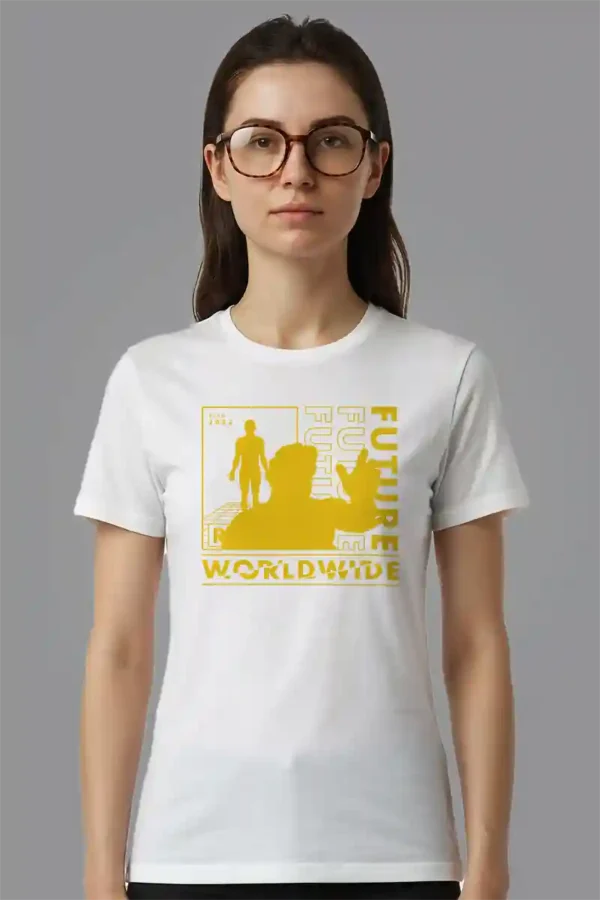Future World Wide T-Shirt Unisex | 180 GSM Cotton Crew Neck