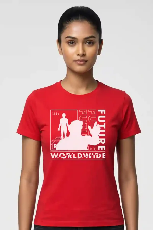 Future World Wide T-Shirt Unisex | 180 GSM Cotton Crew Neck