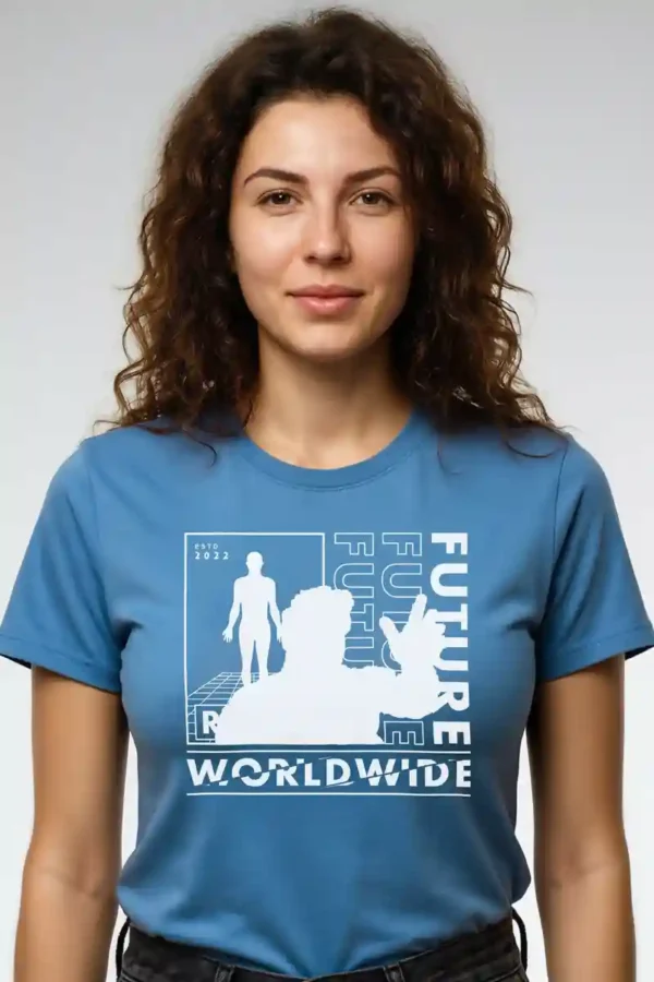 Future World Wide T-Shirt Unisex | 180 GSM Cotton Crew Neck