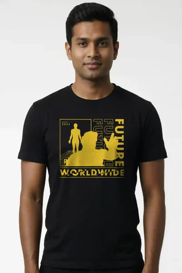 Future World Wide T-Shirt Unisex | 180 GSM Cotton Crew Neck