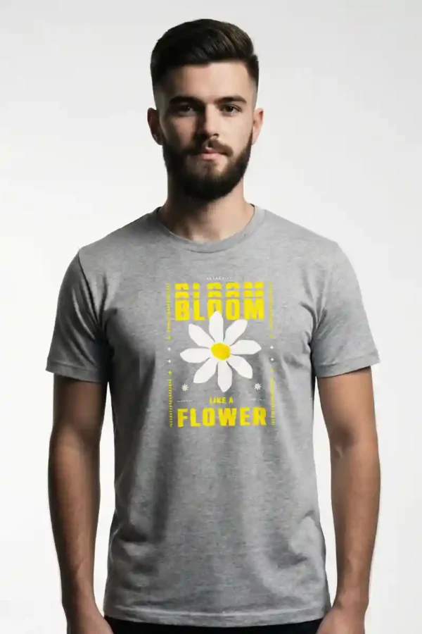 Bloom Flower T-Shirt Unisex | 180 GSM Cotton Crew Neck
