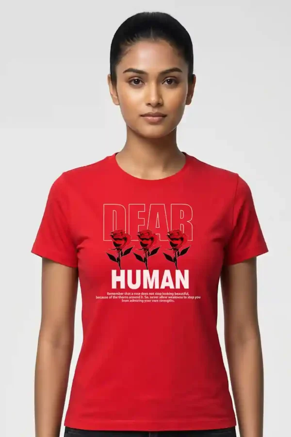 Dear Human T-Shirt Unisex | 180 GSM Cotton Crew Neck