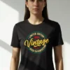 012-LEV_Cory black Limited Vintage T-Shirt Unisex | 180 GSM Cotton Crew Neck