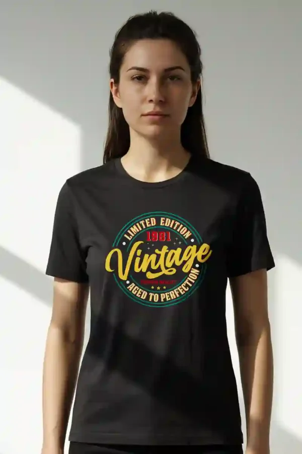 012-LEV_Cory black Limited Vintage T-Shirt Unisex | 180 GSM Cotton Crew Neck