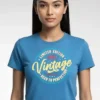 012-LEV_Divya blue Limited Vintage T-Shirt Unisex | 180 GSM Cotton Crew Neck