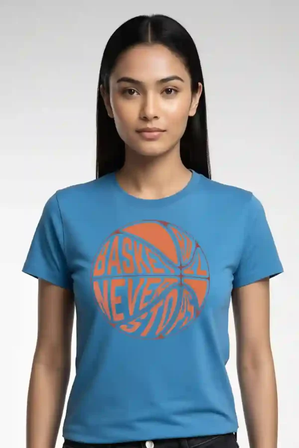 Basketball Never Stops Unisex T-Shirt | 180 GSM Cotton Tee