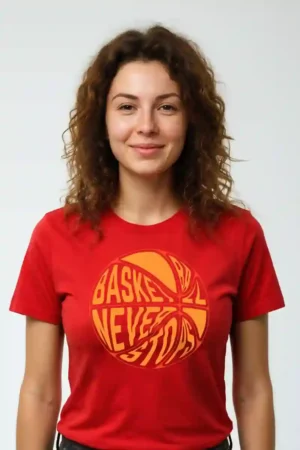 Basketball Never Stops Unisex T-Shirt | 180 GSM Cotton Tee