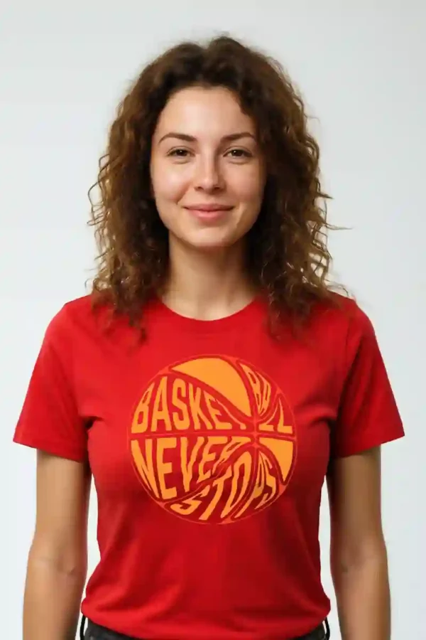 Basketball Never Stops Unisex T-Shirt | 180 GSM Cotton Tee