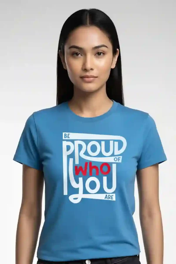 019-PWY_Divya blue Proud Who You Are Unisex T-Shirt | 100% Premium Cotton