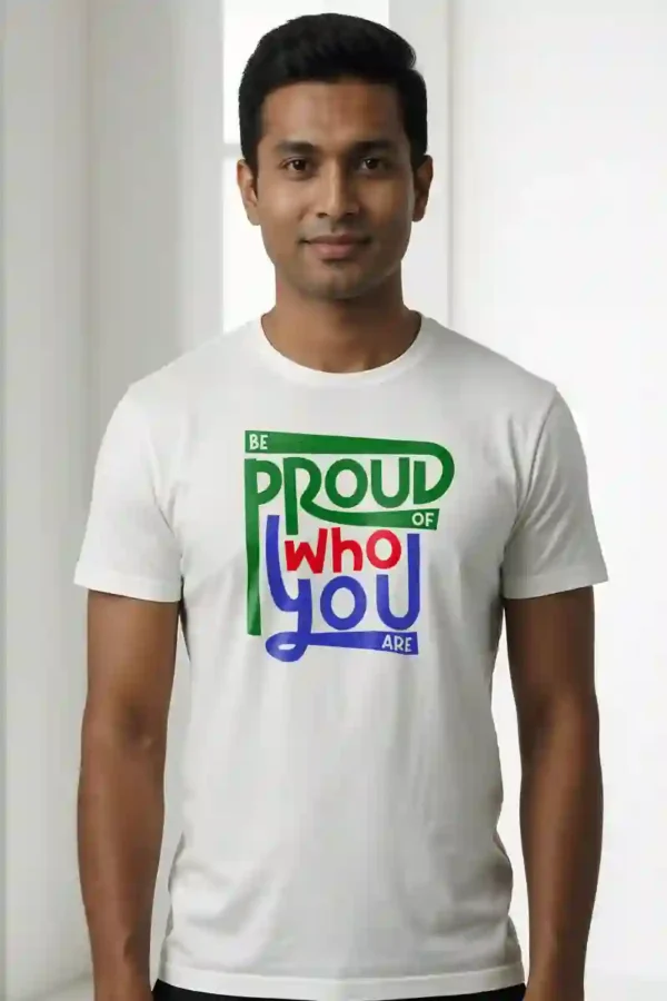 019-PWY_Pramod White Proud Who You Are Unisex T-Shirt | 100% Premium Cotton