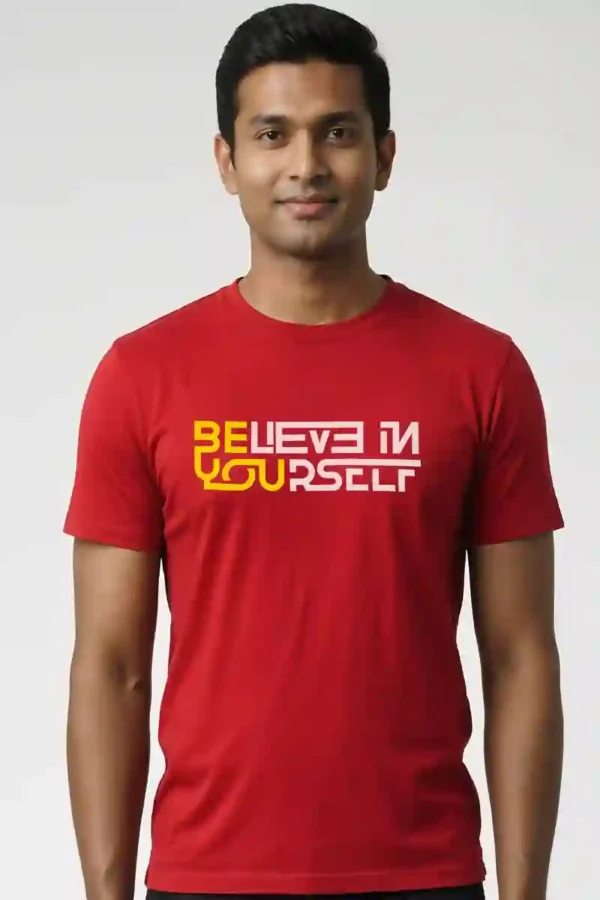 022-BIY_Pramod RED Believe In Yourself T-Shirt