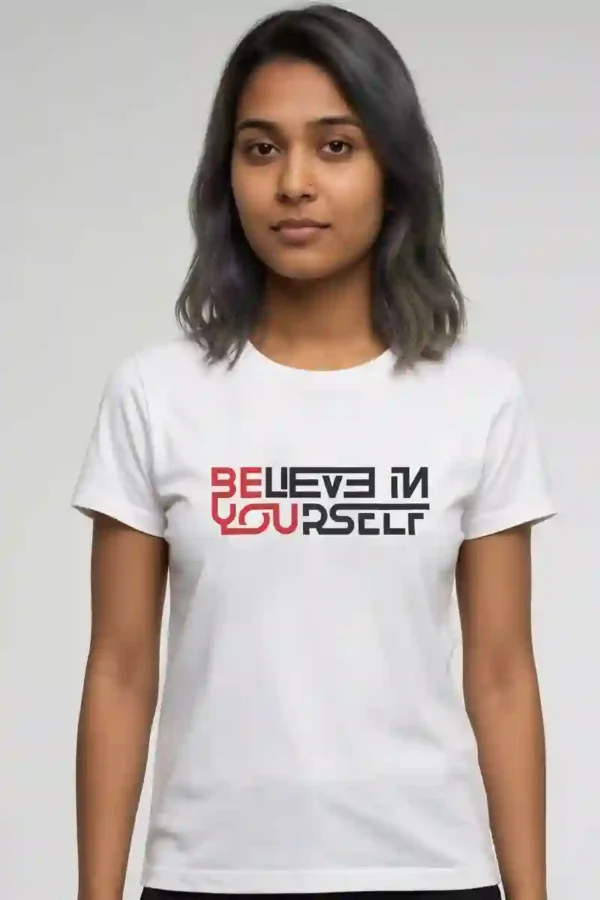 022-BIY_Shamitha White Believe In Yourself T-Shirt