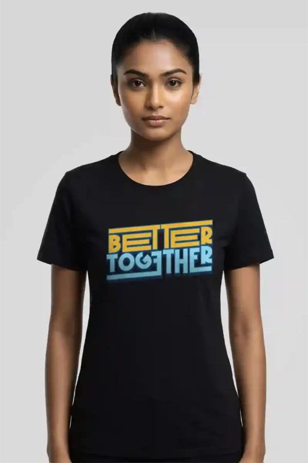 024-BTT_Divya black Better Together T-Shirt