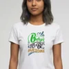 027-BTA_Shamitha White Born to be Awesome T-Shirt |180 GSM Premium Cotton Tee