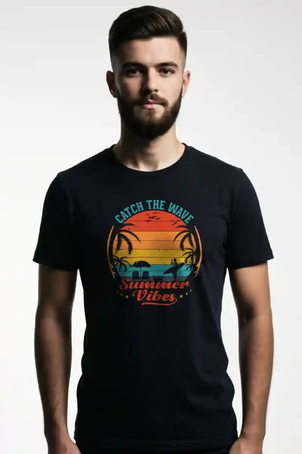 Catch the Wave T-Shirt Unisex | 180 GSM Cotton Crew Neck