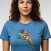 036-CCM_Jane Blue Colorful Chameleon T-Shirt Unisex | 100% Pure Cotton