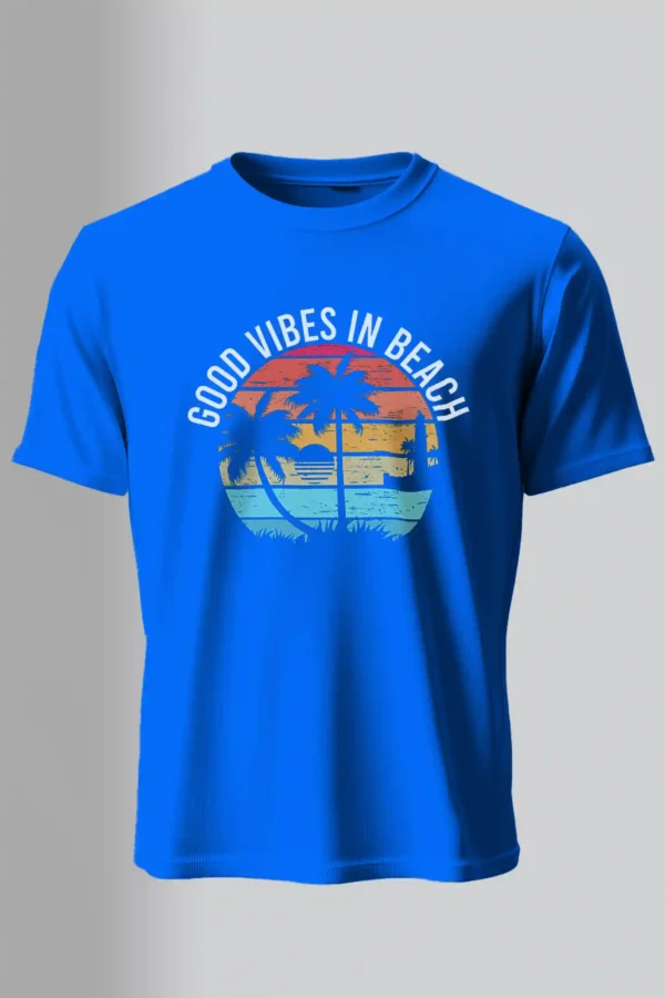 Good Vibes in Beach T-Shirt Unisex | 100% Premium Cotton