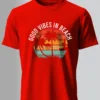 Good Vibes in Beach T-Shirt Unisex | 100% Premium Cotton