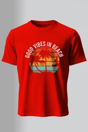 Good Vibes in Beach T-Shirt Unisex | 100% Premium Cotton
