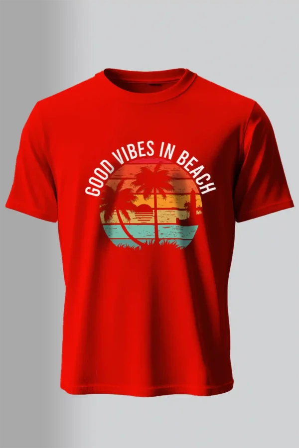Good Vibes in Beach T-Shirt Unisex | 100% Premium Cotton