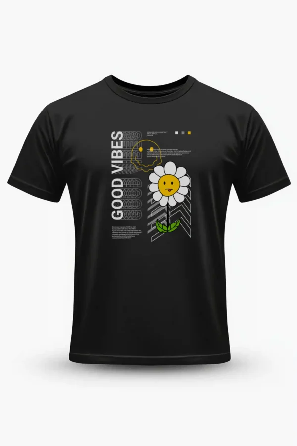 Good Vibes T-Shirt Unisex | 180 GSM Cotton Crew Neck