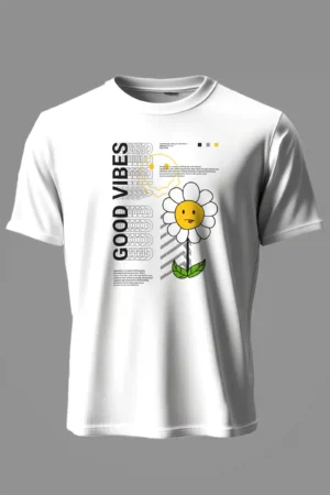 Good Vibes T-Shirt Unisex | 180 GSM Cotton Crew Neck