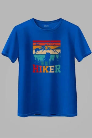 56-HKR-OS_Over Size Blue Hiker Oversized T-Shirt Unisex | 100% Pure Cotton