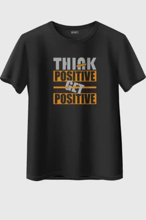 66-TGP-OS_Over Size Black Think Positive Get Positive Oversized T-Shirt Unisex | 100% Pure Cotton