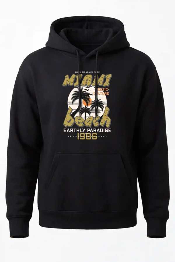 Miami Beach Hoodie Unisex | 320 GSM Fleece Winter Wear