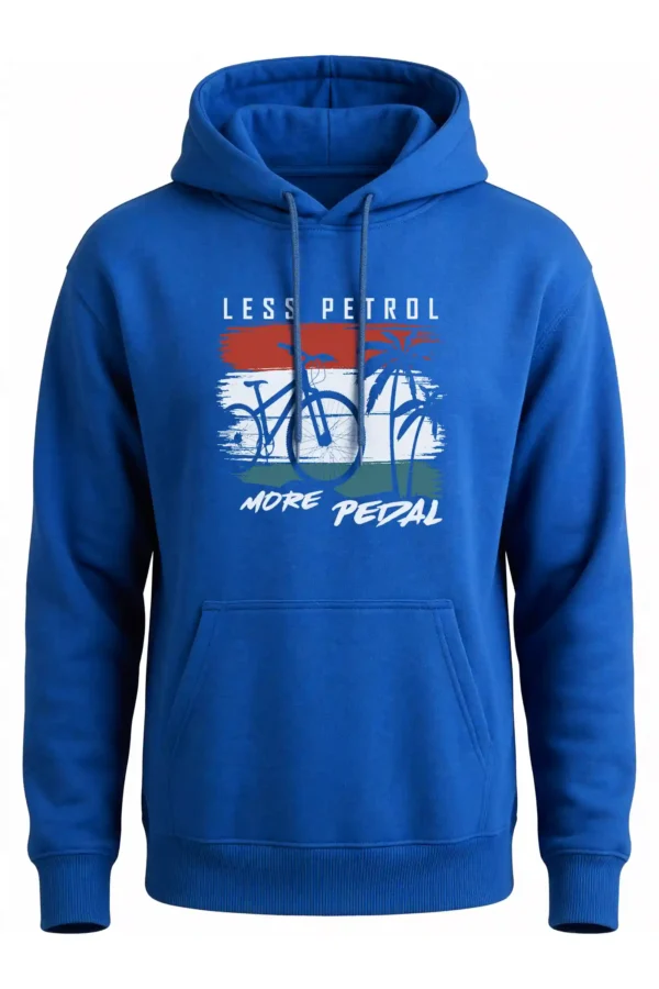 Less Petrol More Pedal Hoodie Unisex | 320 GSM Fleece Winter Wear