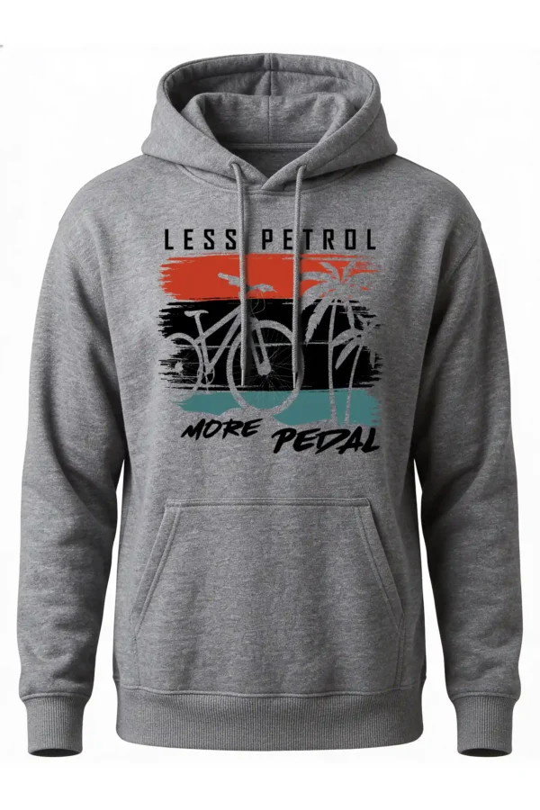 Less Petrol More Pedal Hoodie Unisex | 320 GSM Fleece Winter Wear