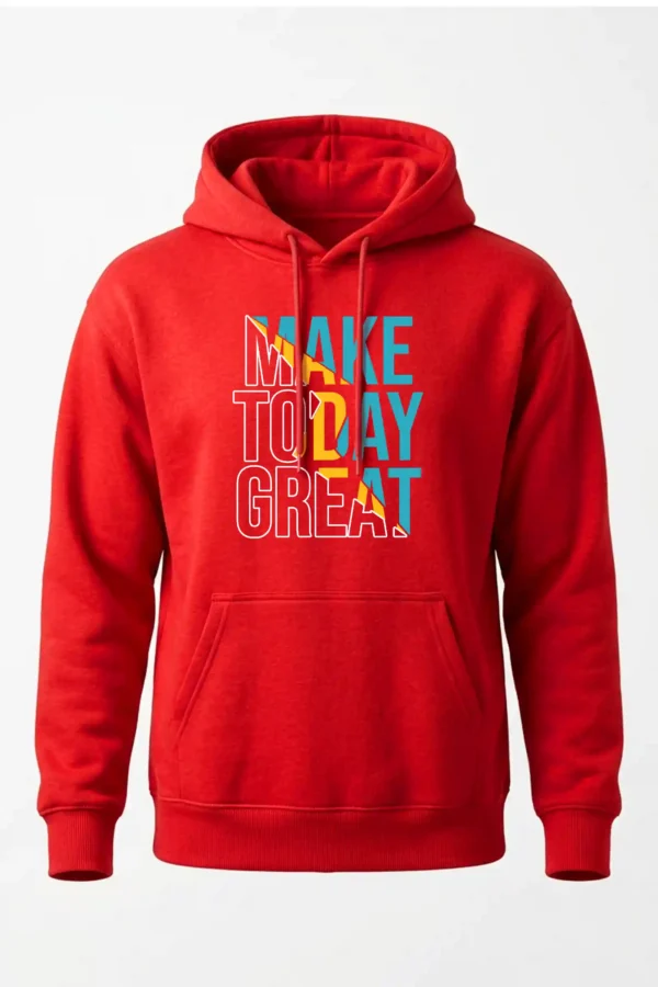 Hoodie red Make Today Great Hoodie Unisex | 320 GSM Fleece Winter Wear