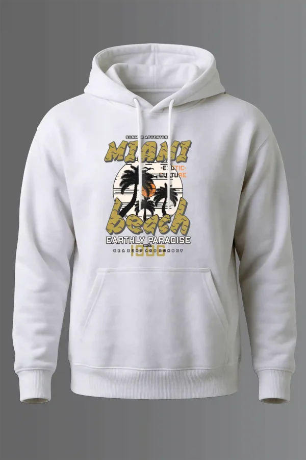 Miami Beach Hoodie Unisex | 320 GSM Fleece Winter Wear