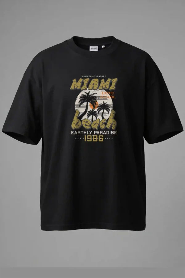 Miami Beach Oversized T-Shirt Unisex |  100% Pure Cotton