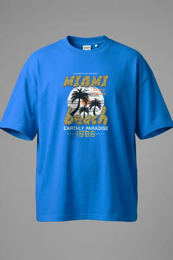 Miami Beach Oversized T-Shirt Unisex |  100% Pure Cotton